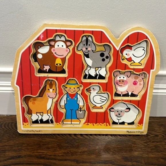 Melissa & Doug Farm Animals Jumbo Knob Wooden Puzzle - Picture 2 of 4